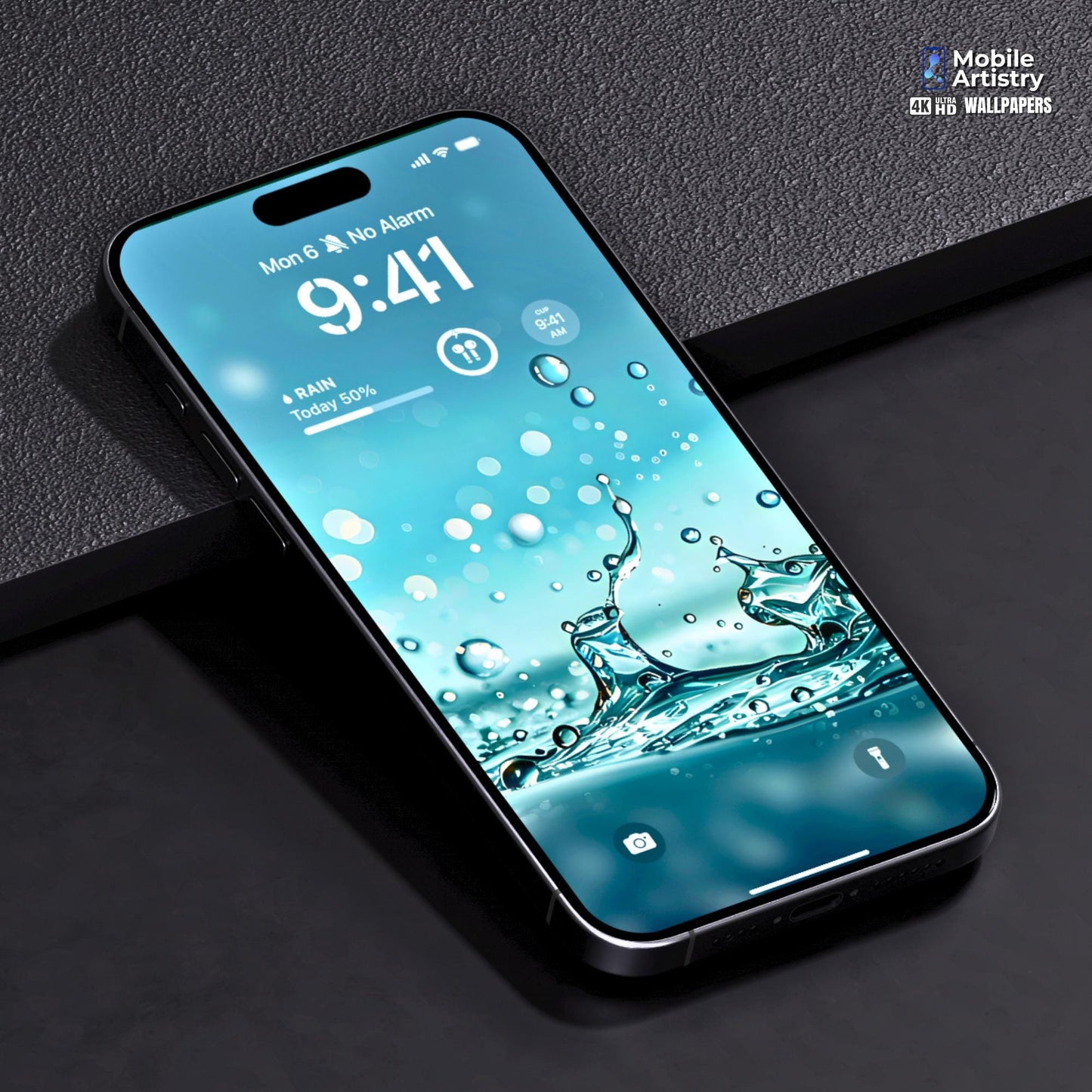 Aqua Splash Phone Wallpaper | 4K HD for iPhone, Android | Customizable Blur Water Background|iOS18 Wallpapers