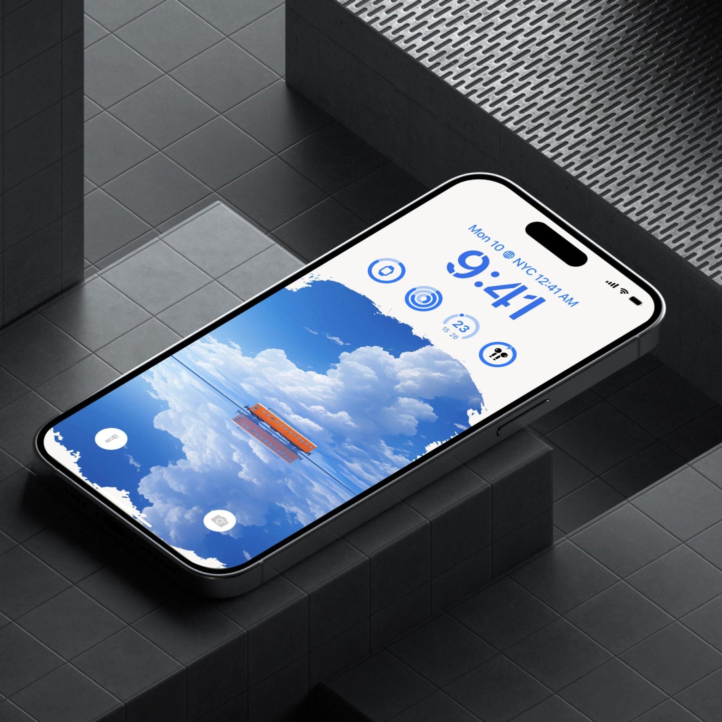 Sky Mirror iPhone Wallpaper | Reflective Cloudscape Phone Background | Dreamy Nature Aesthetic Home Screen | Android Wallpaper HD