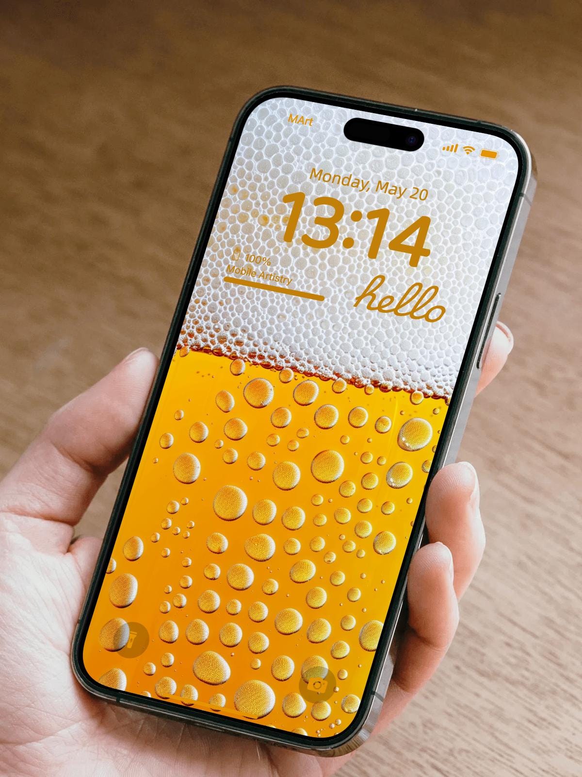 4K Golden Beer Bubbles Wallpaper | Lock Screen & Home Screen Background | Beer-Themed Mobile Wallpaper｜iPhone/Android Wallpaper