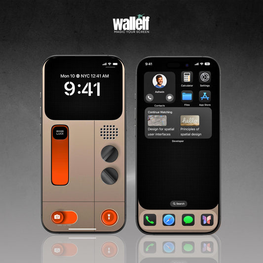 Vintage Retro Audio Control Wallpaper Set for iPhone  Android  Lock Screen  Home Screen  4K Quality
