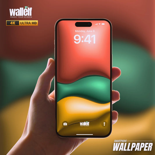 3D Bold Abstract Waves 4K Inflation Phone Wallpaper | Dynamic Fluid Design for iPhone & Android | Artistic Digital Background