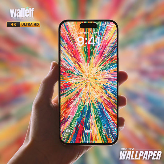 Vivid Color Burst 4K Ultra HD Wallpaper | Abstract Art Explosion Background for iPhone & Android | Dynamic Digital Wallpaper