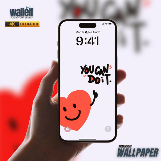 You Can Do It  Motivational Wallpaper | Encouraging Quote 4K Phone Background | Cute Minimalist message Wallpaper for iOS & Android | 360