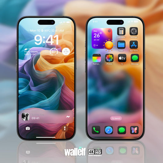 Abstract Swirl Phone Wallpaper Set - Colorful Flow Design for iPhone  Android - 4K Ultra HD - Aesthetic
