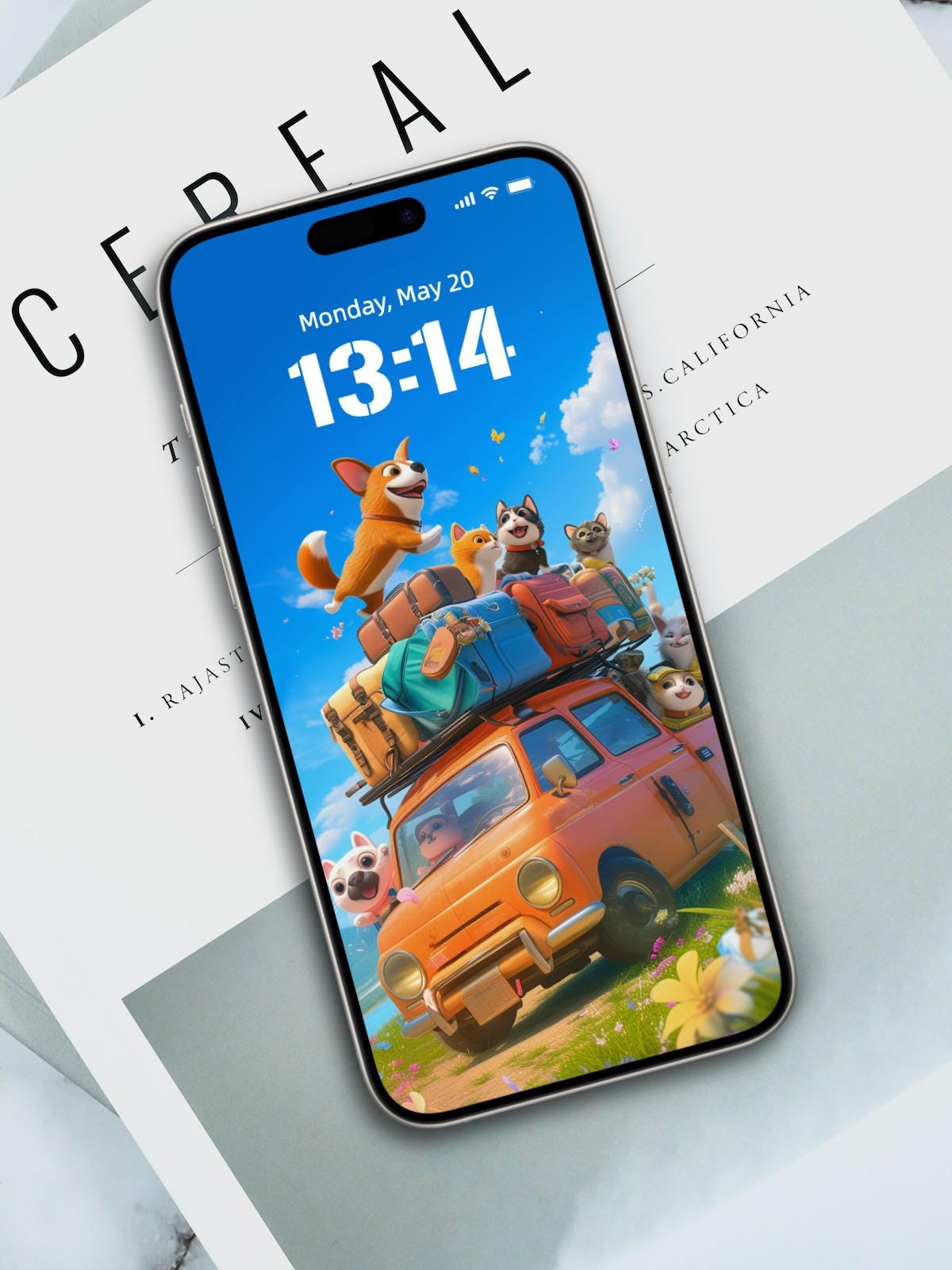 4K Animated Corgi Dog Road Trip Wallpaper for Pet Lovers - Fun and Adventurous Screen Design|iPhone&Android Wallpaper