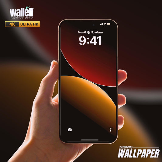 4K Ultra HD Wallpaper  Gradient Red  Gold  Minimalist Background for iPhone  Android  Modern Luxurious Aesthetic