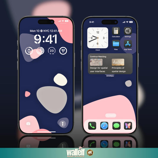 Abstract Navy and Pink iPhone Wallpaper | Minimalist iOS 4K Wallpaper | Elegant  Design | Lock Home Screen Wallpaper | Phone Wallpaper | 472