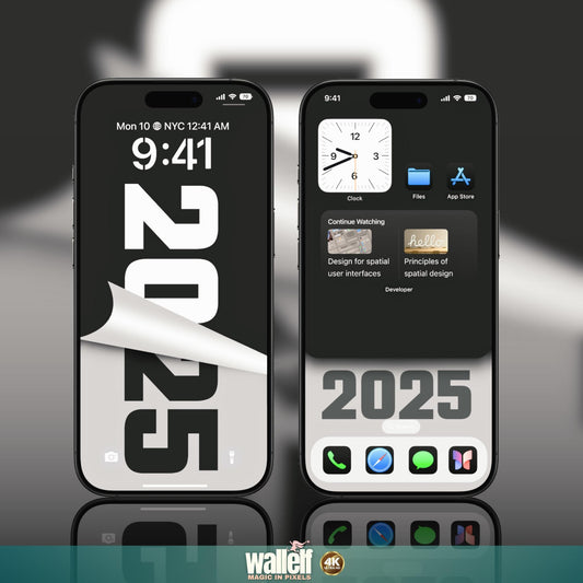 2025 iPhone Wallpaper Bundle | Minimalist Lock & Home Screen | High-Resolution Digital | Sleek iOS 4K Wallpaper | Stylish Year Theme | 475