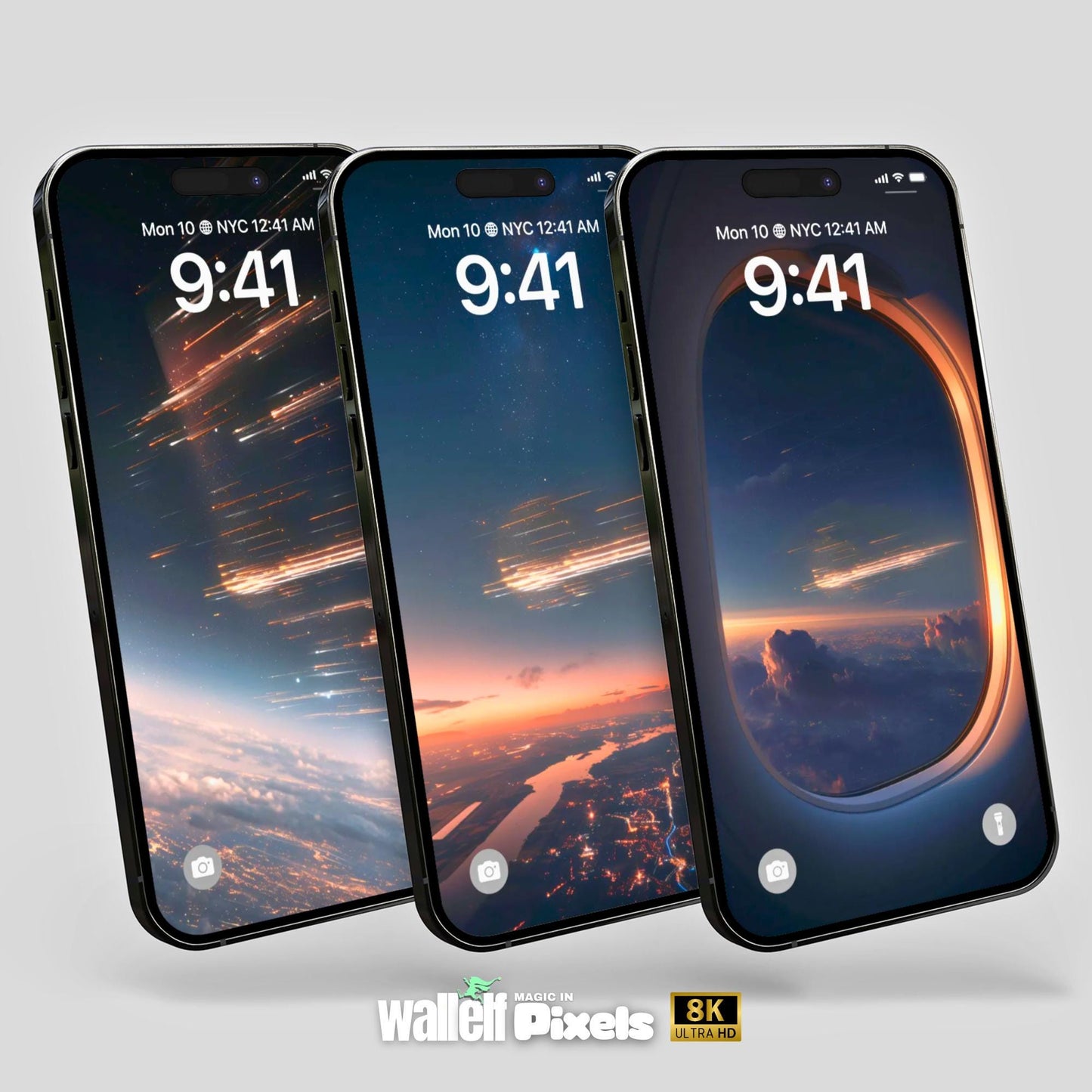 8K Artificial Celestial Rain Smartphone Wallpaper Bundle | iPhone & Android Space-Inspired Backgrounds | Futuristic Lock Screen | 499